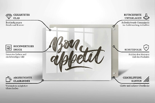 Kokkärlskydd original Inskriptionen bon appetit