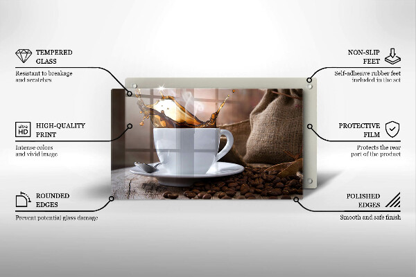 Glashällskydd original Kopp och kaffebönor