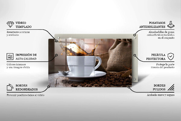 Glashällskydd original Kopp och kaffebönor