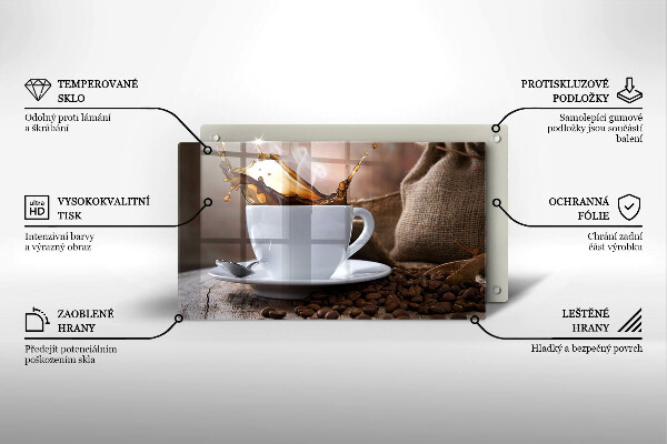 Glashällskydd original Kopp och kaffebönor