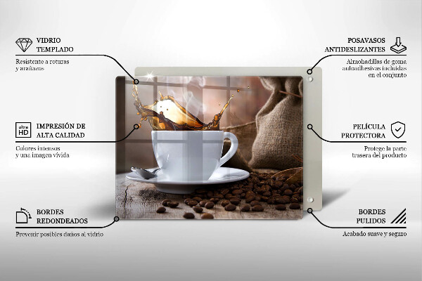 Glashällskydd original Kopp och kaffebönor