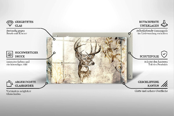 Glashällskydd original Rådjur djur illustration