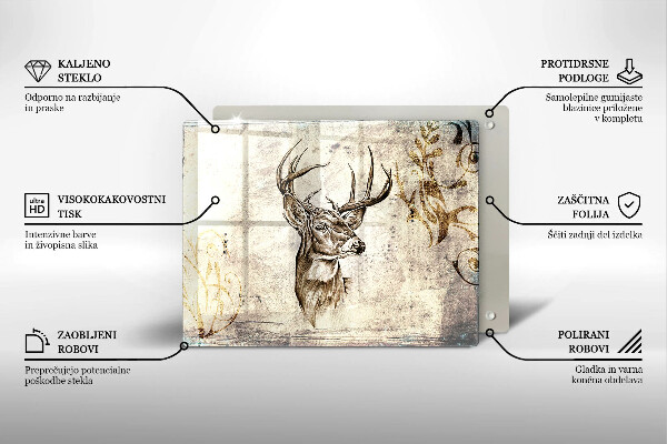 Glashällskydd original Rådjur djur illustration