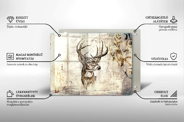 Glashällskydd original Rådjur djur illustration