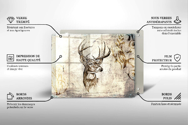 Glashällskydd original Rådjur djur illustration