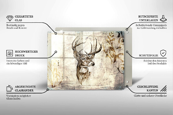 Glashällskydd original Rådjur djur illustration