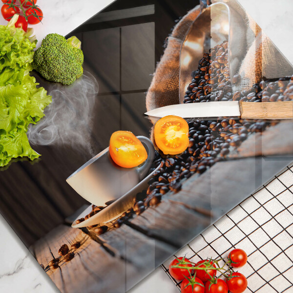 Spisskyddsplatta original En kopp kaffe och ett hjärta