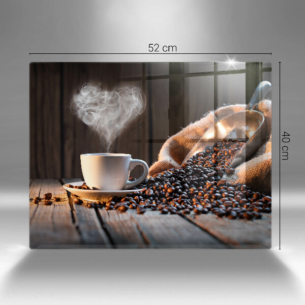 Spisskyddsplatta original En kopp kaffe och ett hjärta