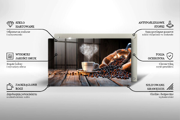 Spisskyddsplatta original En kopp kaffe och ett hjärta