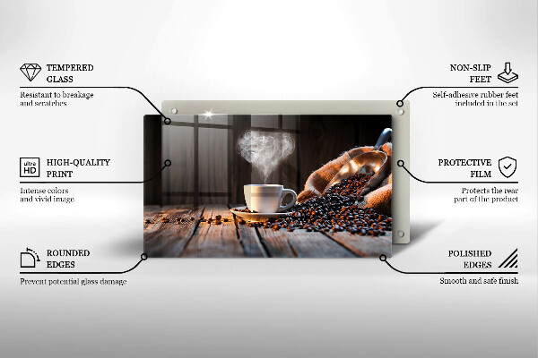 Spisskyddsplatta original En kopp kaffe och ett hjärta