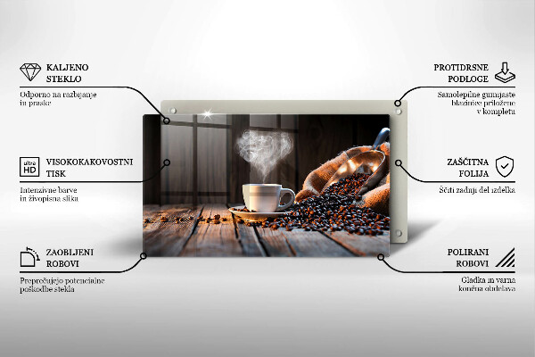 Spisskyddsplatta original En kopp kaffe och ett hjärta