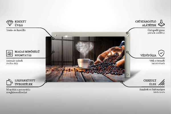 Spisskyddsplatta original En kopp kaffe och ett hjärta