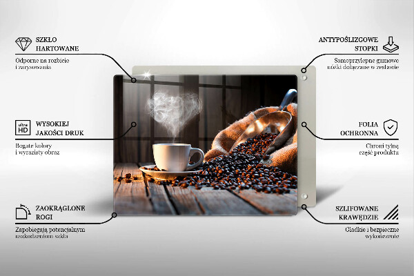 Spisskyddsplatta original En kopp kaffe och ett hjärta