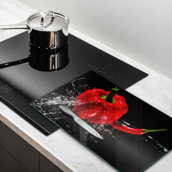 Spisskyddsplatta original Röd paprika i vatten