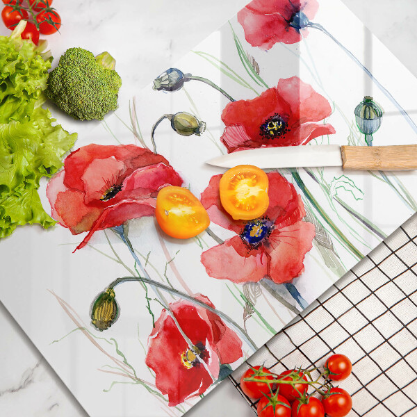 Glashällskydd original Blommor röda vallmo