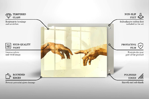 Glashällskydd original Skapandet av adams händer