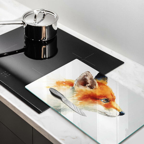 Spisskyddsplatta original Målad räv