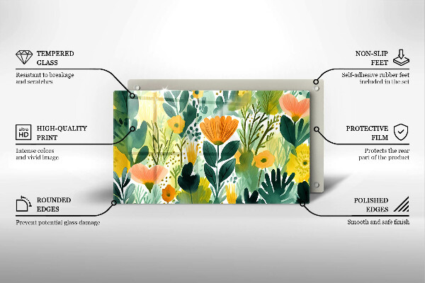 Kokkärlskydd original Målade blommor