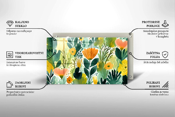 Kokkärlskydd original Målade blommor