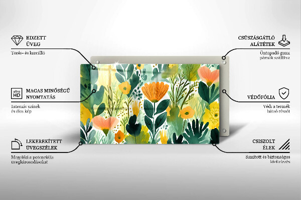 Kokkärlskydd original Målade blommor