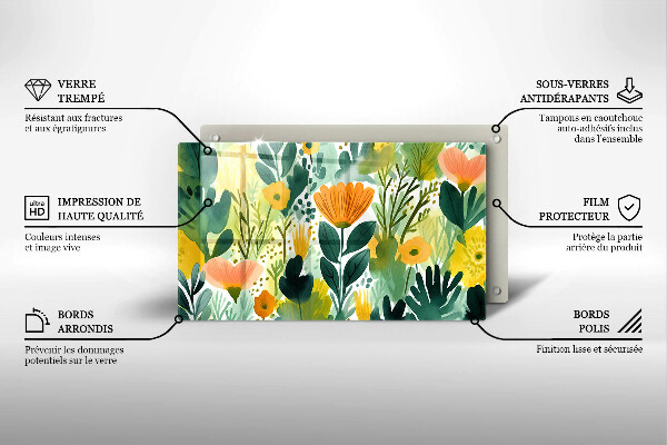 Kokkärlskydd original Målade blommor