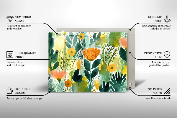 Kokkärlskydd original Målade blommor