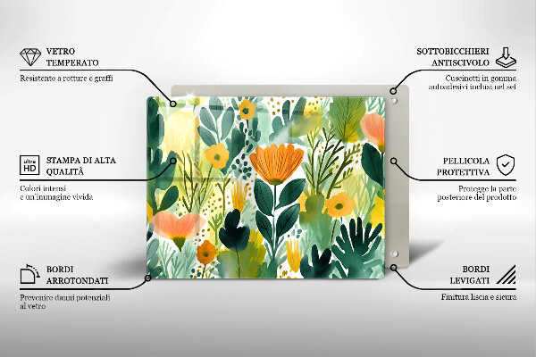 Kokkärlskydd original Målade blommor