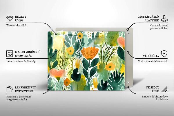 Kokkärlskydd original Målade blommor