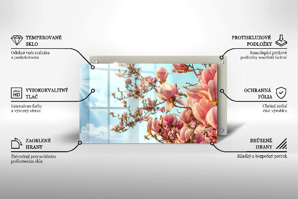 Glashällskydd original Rosa blommor träd