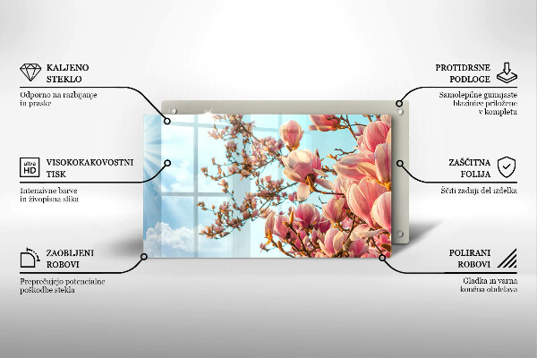 Glashällskydd original Rosa blommor träd