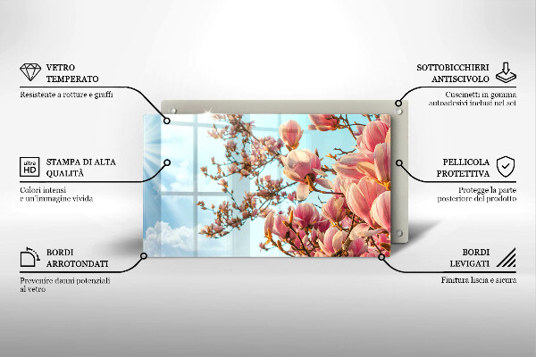 Glashällskydd original Rosa blommor träd