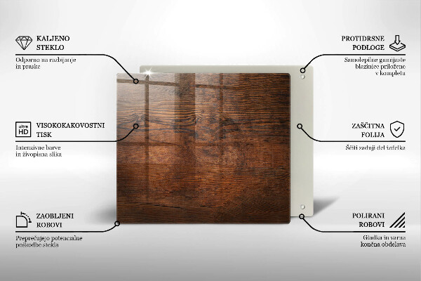 Kokkärlskydd unik Mörk träskiva