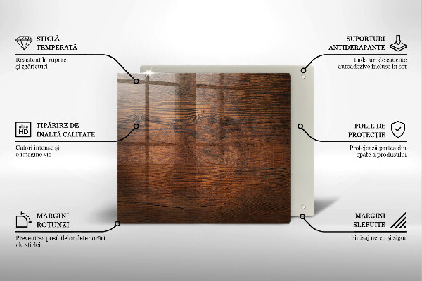 Kokkärlskydd unik Mörk träskiva