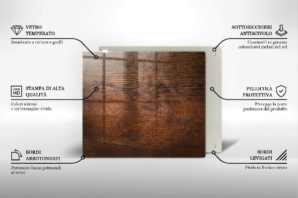 Kokkärlskydd unik Mörk träskiva