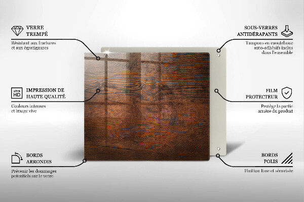 Kokkärlskydd unik Mörk träskiva