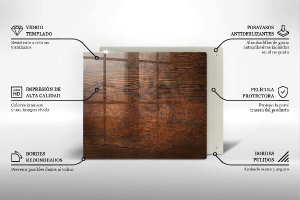 Kokkärlskydd unik Mörk träskiva