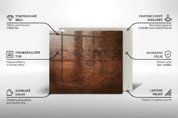 Kokkärlskydd unik Mörk träskiva