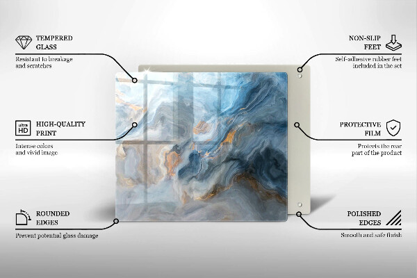 Kokkärlskydd unik Marmor textur