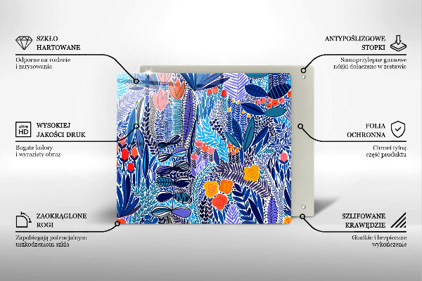 Skydd för induktionsspis unik Målad äng