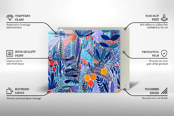 Skydd för induktionsspis unik Målad äng