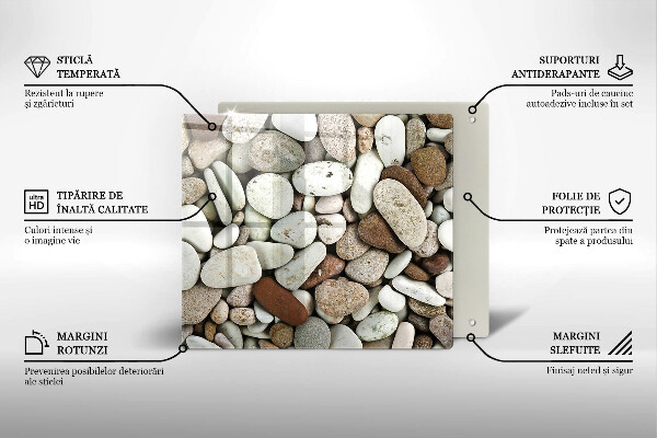 Spisskyddsplatta unik Små stenar bakgrund