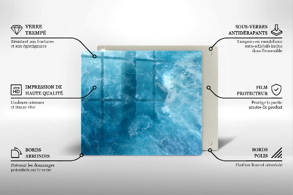 Glashällskydd unik Blått vatten