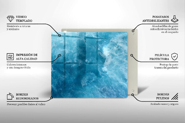 Glashällskydd unik Blått vatten