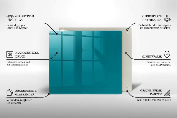 Skydd för spis unik Turkos färg