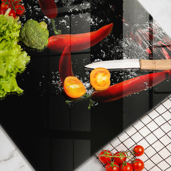 Glashällskydd unik Chilipeppar i vatten