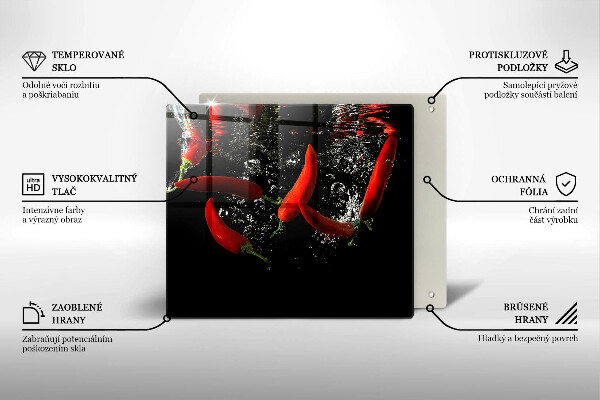 Glashällskydd unik Chilipeppar i vatten