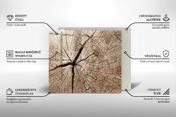Glashällskydd unik Tvärsnitt av ett träd