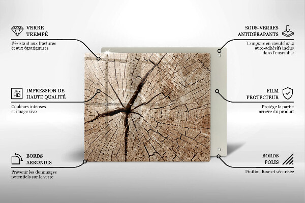Glashällskydd unik Tvärsnitt av ett träd