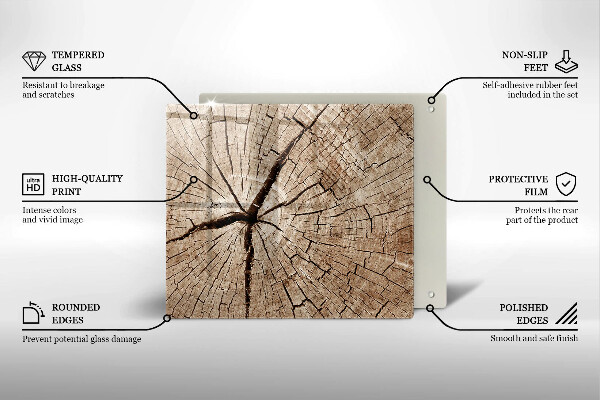 Glashällskydd unik Tvärsnitt av ett träd