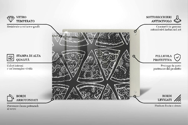 Kokkärlskydd unik Pizza illustration